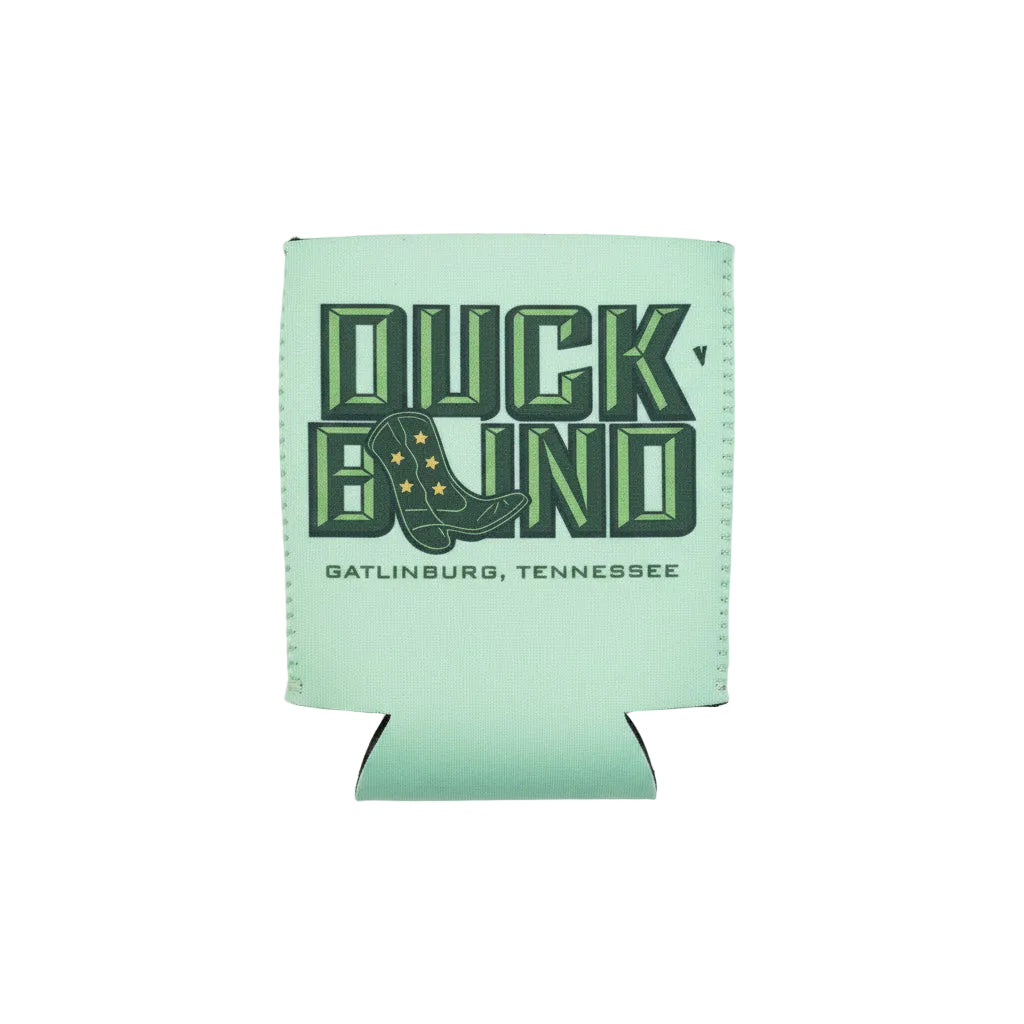 Duck Blind "Round here" Koozie