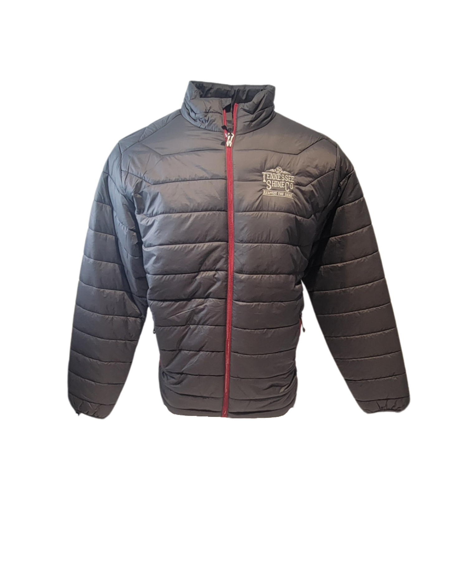 Gray/Red Puffer Jacket